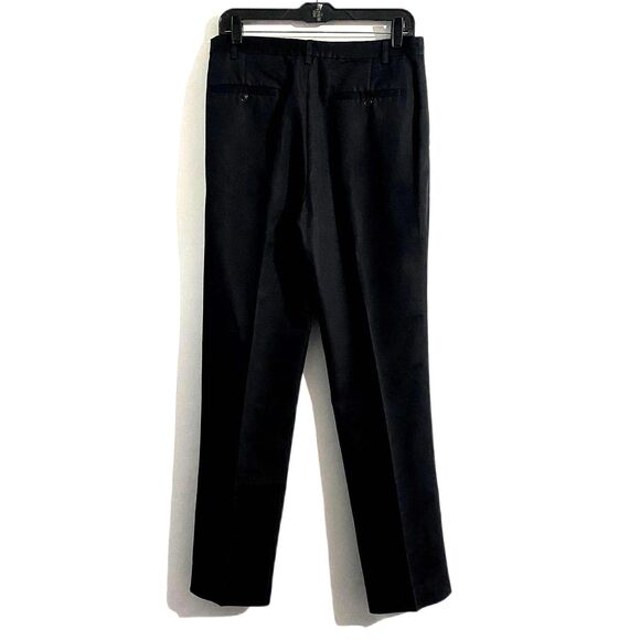 Vintage Ralph Lauren Polo Golf Trouser Pants Solid Black Pleat Leg Preppy Size 8 - Picture 4 of 8